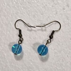 Elegant Blue Bead Earrings